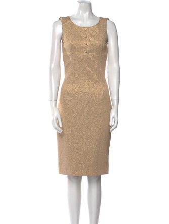Dolce & Gabbana Scoop Neck Knee-Length Dress