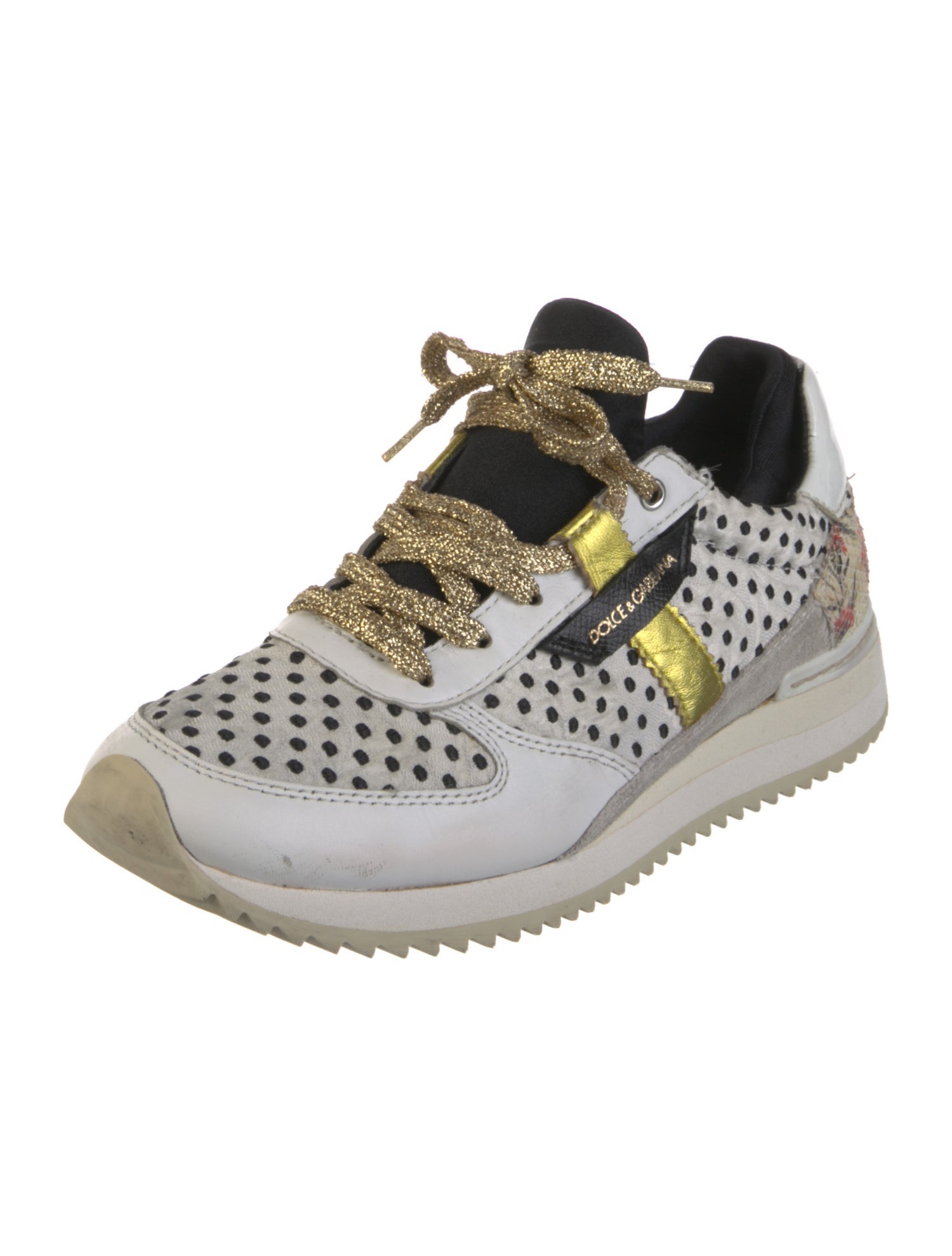 Dolce & Gabbana Polka Dot Print Sneakers