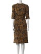 Dolce & Gabbana Tweed Pattern Midi Length Dress