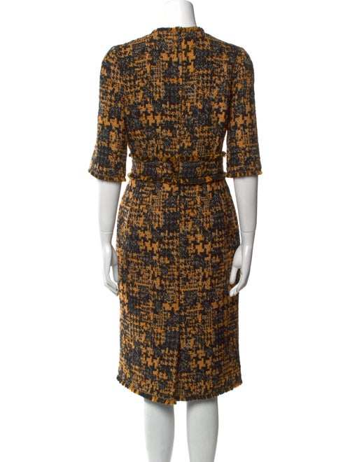 Dolce & Gabbana Tweed Pattern Midi Length Dress