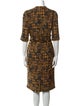 Dolce & Gabbana Tweed Pattern Midi Length Dress