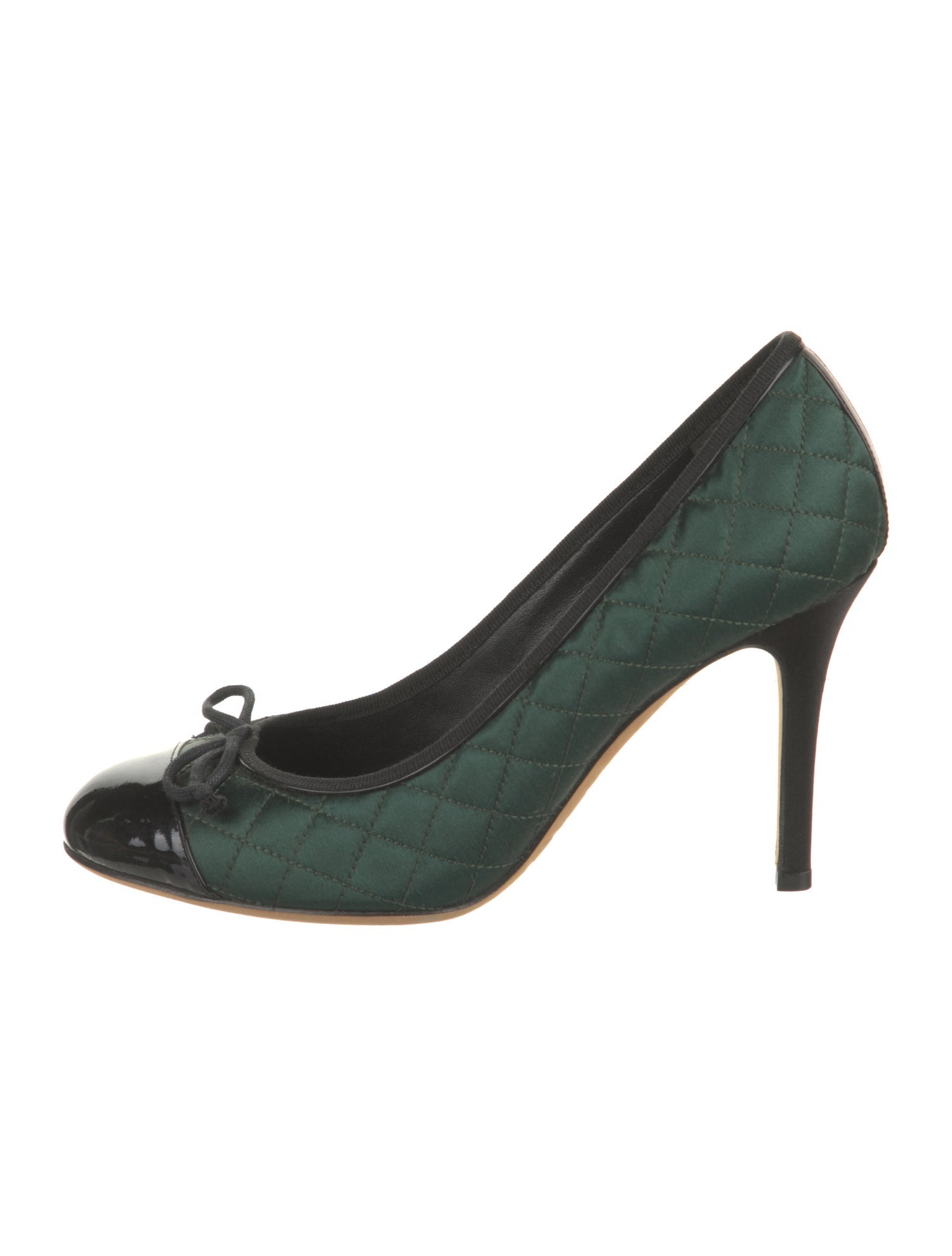 Dolce & Gabbana Quilted Pattern Satin Pumps
