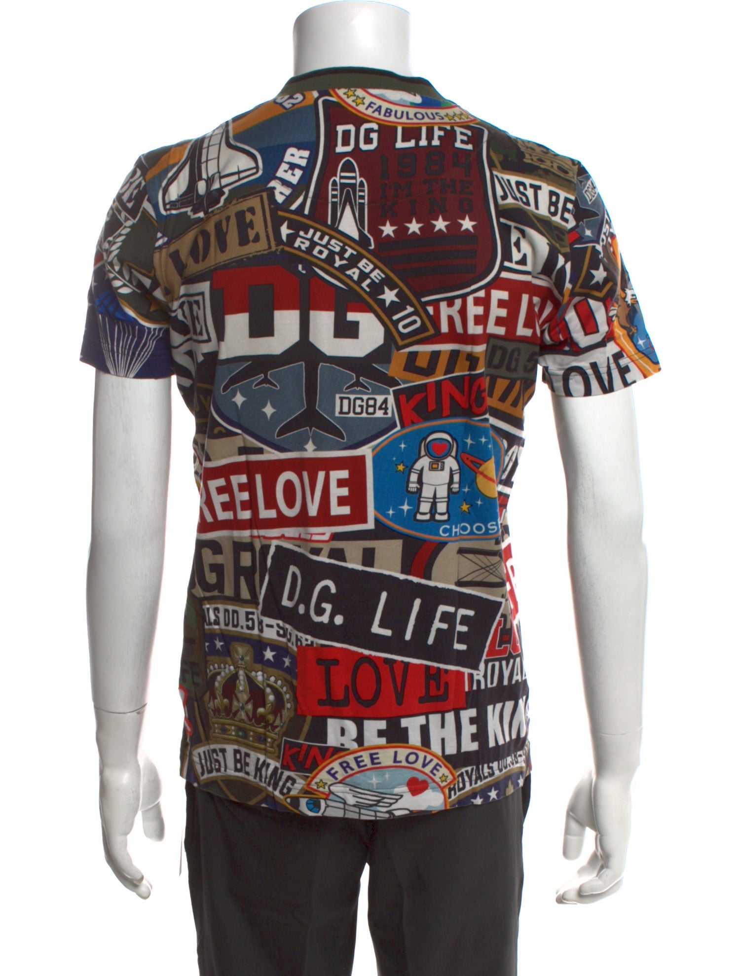 Dolce & Gabbana Printed Crew Neck T-Shirt