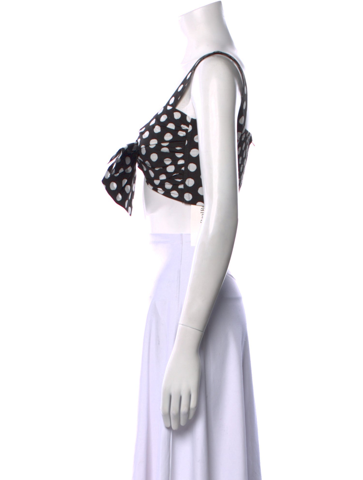 Dolce & Gabbana Polka Dot Print Square Neckline Crop Top