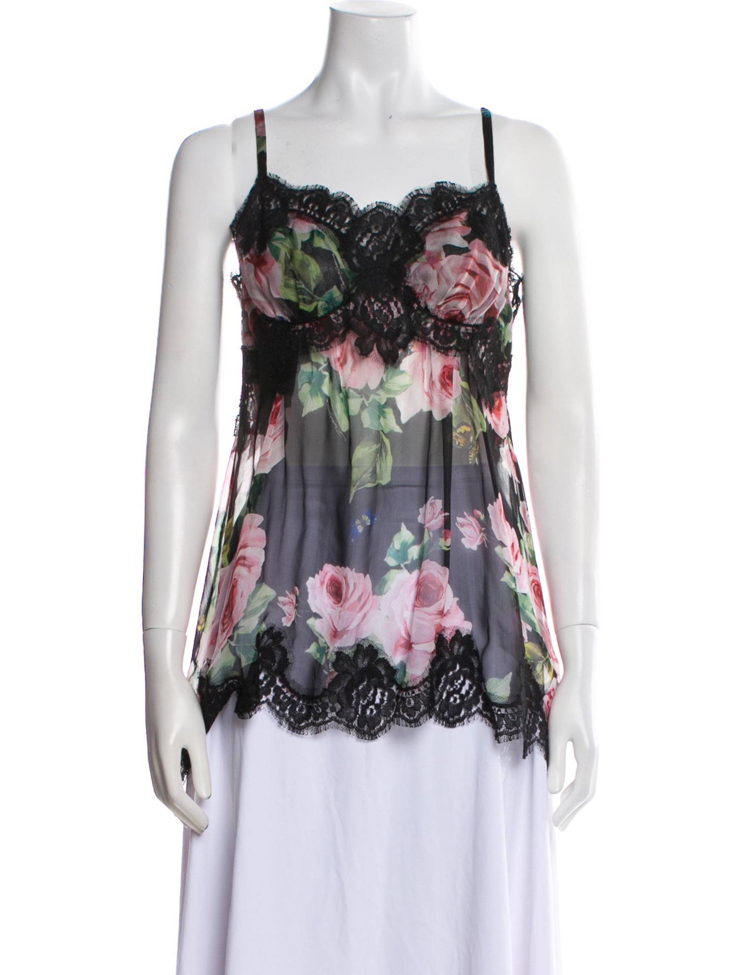 Dolce & Gabbana Silk Floral Print Blouse