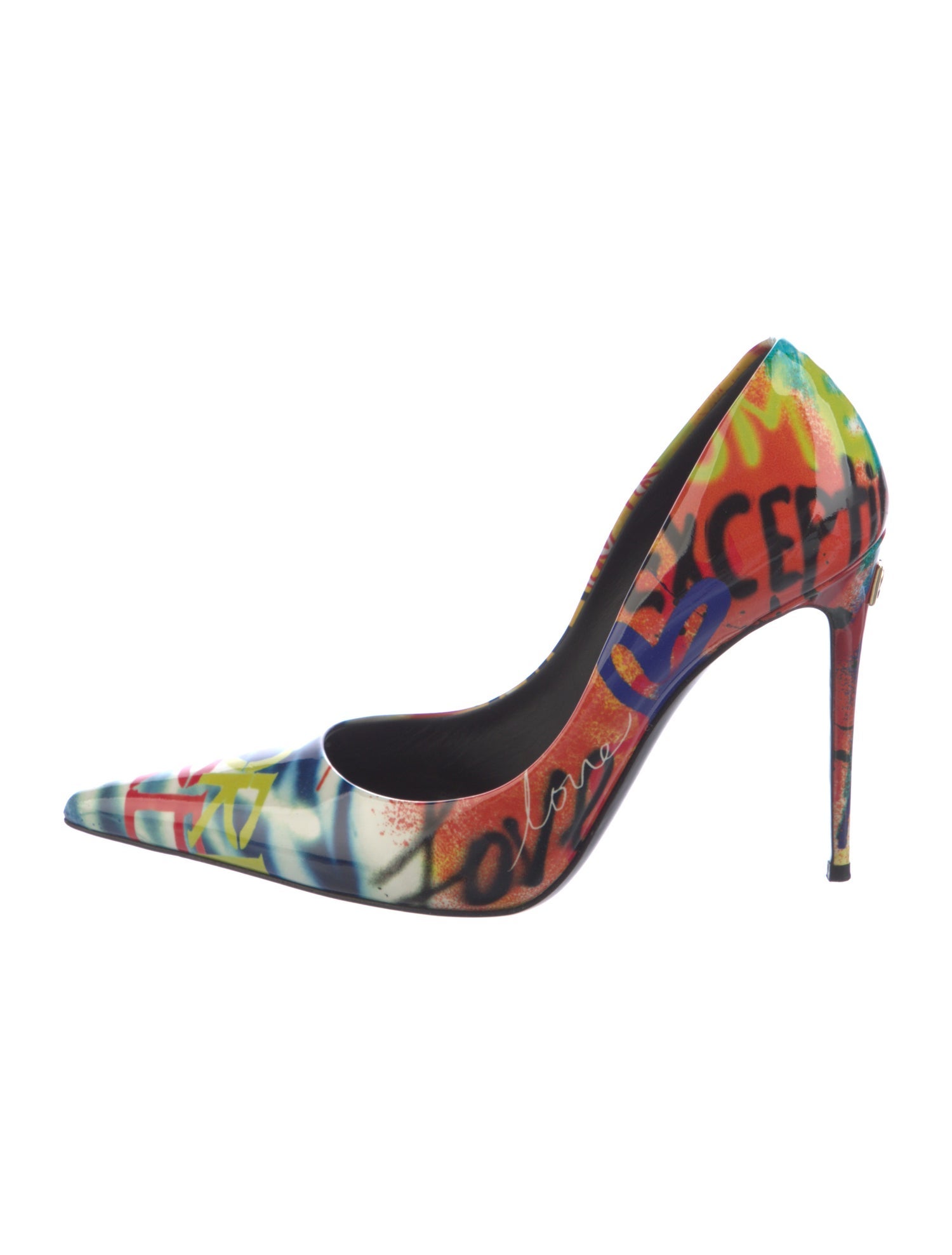 Dolce & Gabbana Patent Leather Printed Pumps