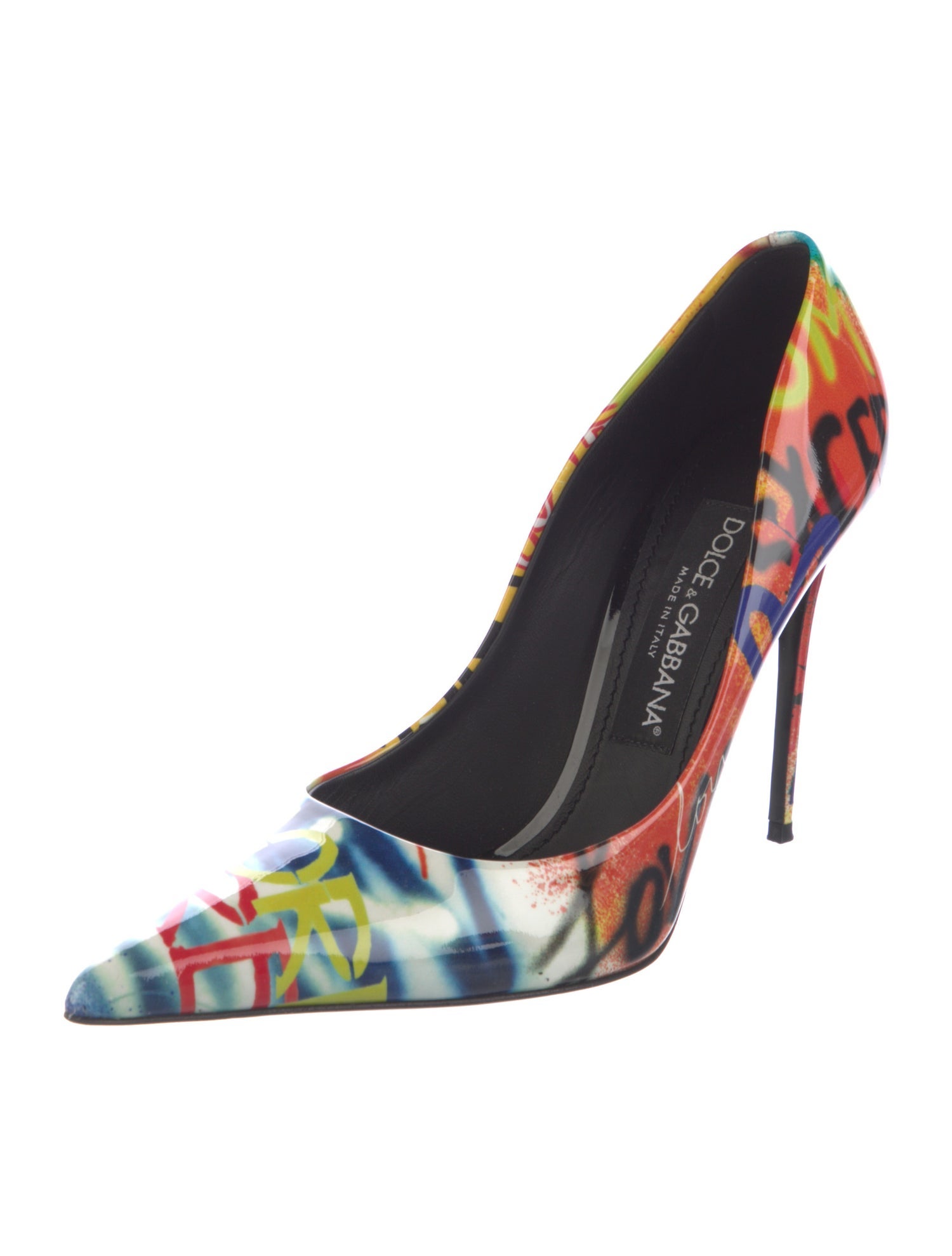 Dolce & Gabbana Patent Leather Printed Pumps
