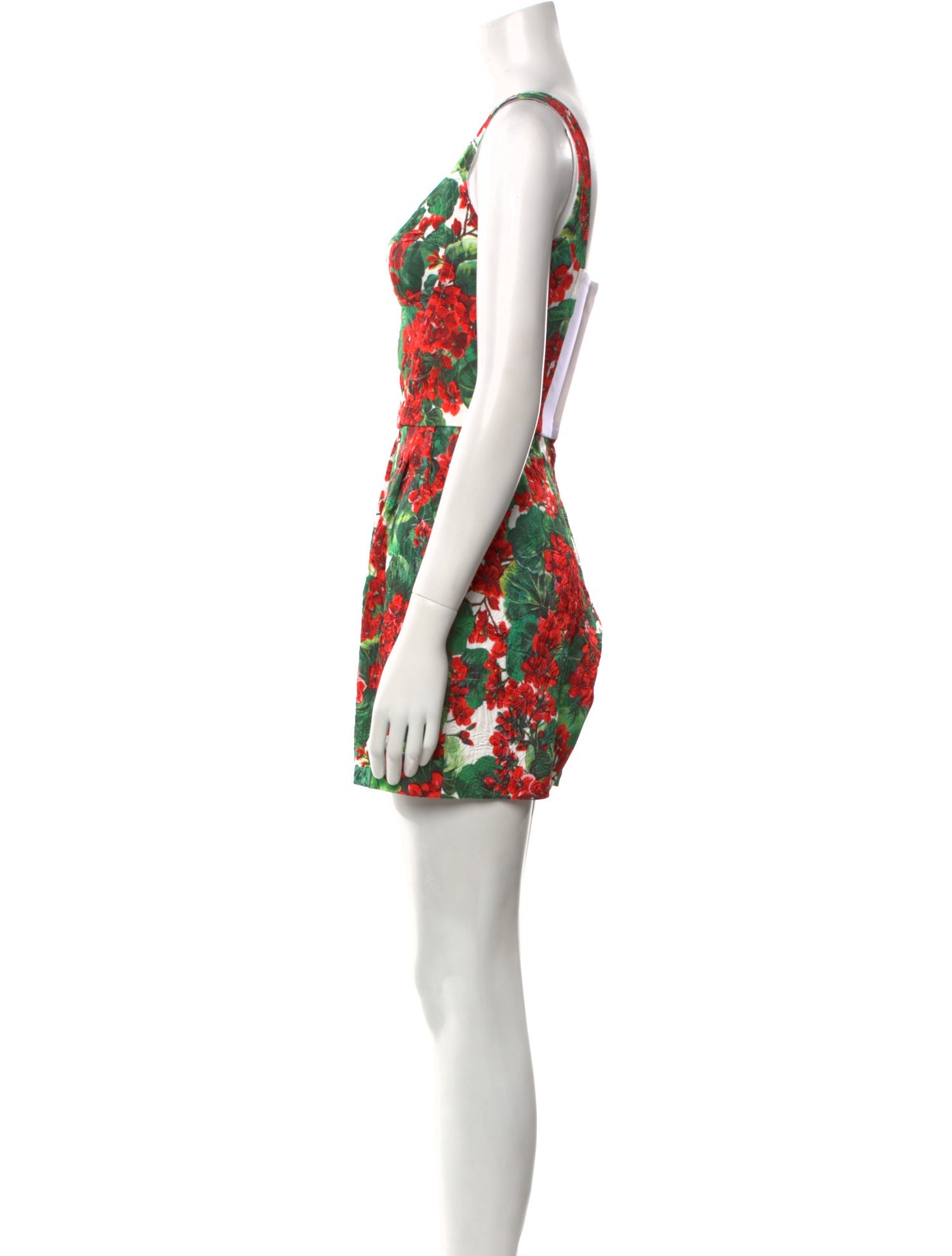 Dolce & Gabbana Floral Print V-Neck Romper