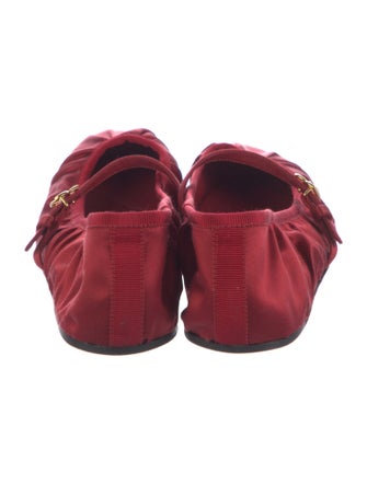 Dolce & Gabbana Satin Grosgrain Trim Mary Jane Flats