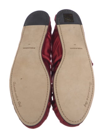 Dolce & Gabbana Satin Grosgrain Trim Mary Jane Flats