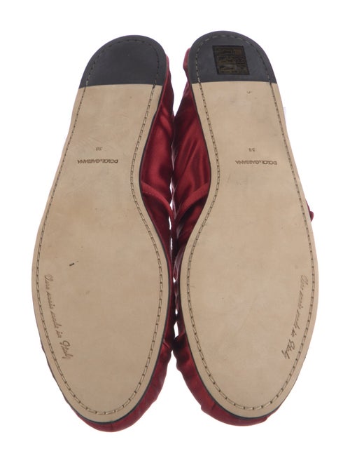 Dolce & Gabbana Satin Grosgrain Trim Mary Jane Flats
