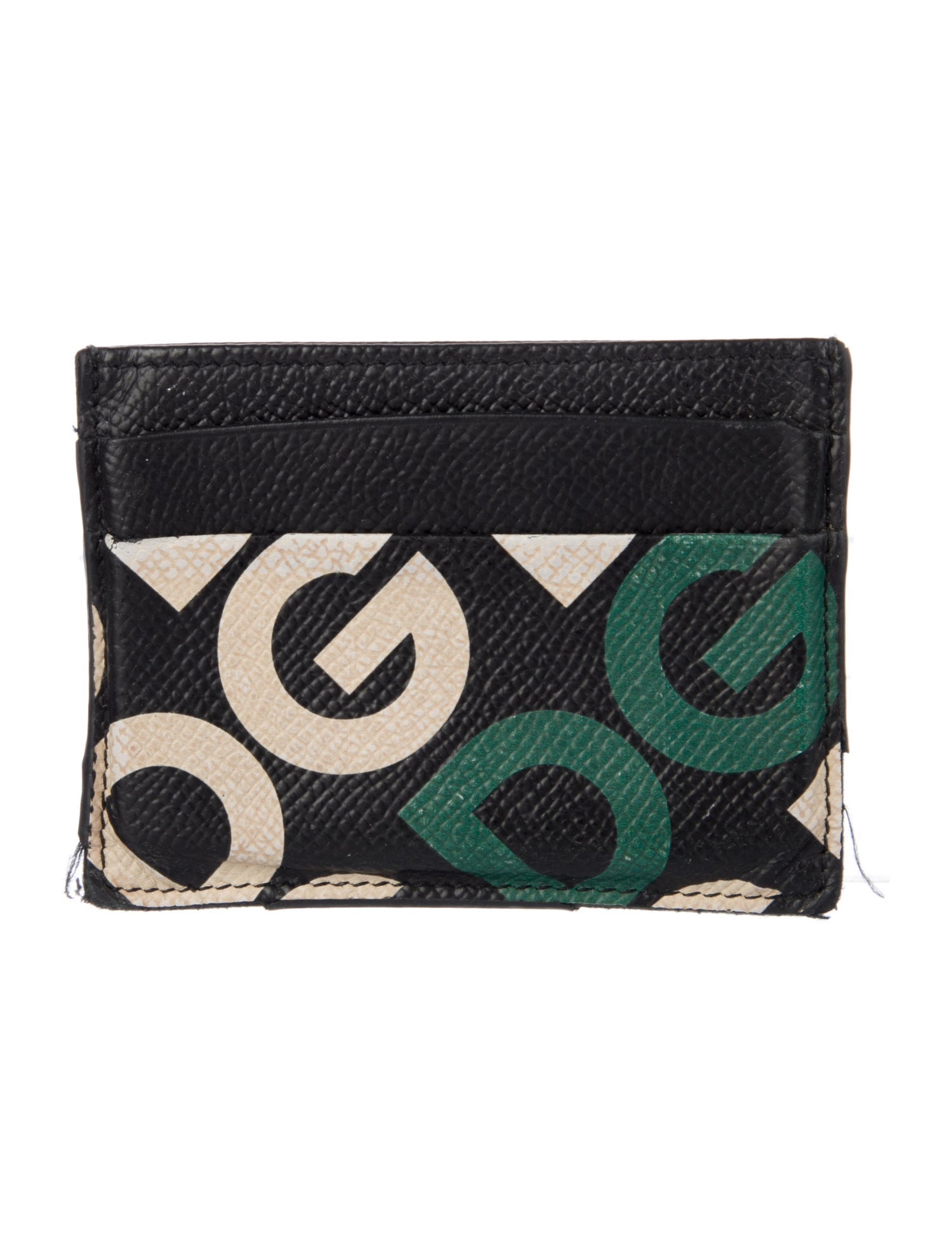 Dolce & Gabbana Leather Printed Card Holder
