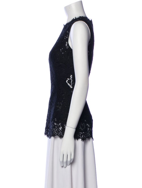 Dolce & Gabbana Lace Pattern Crew Neck Top