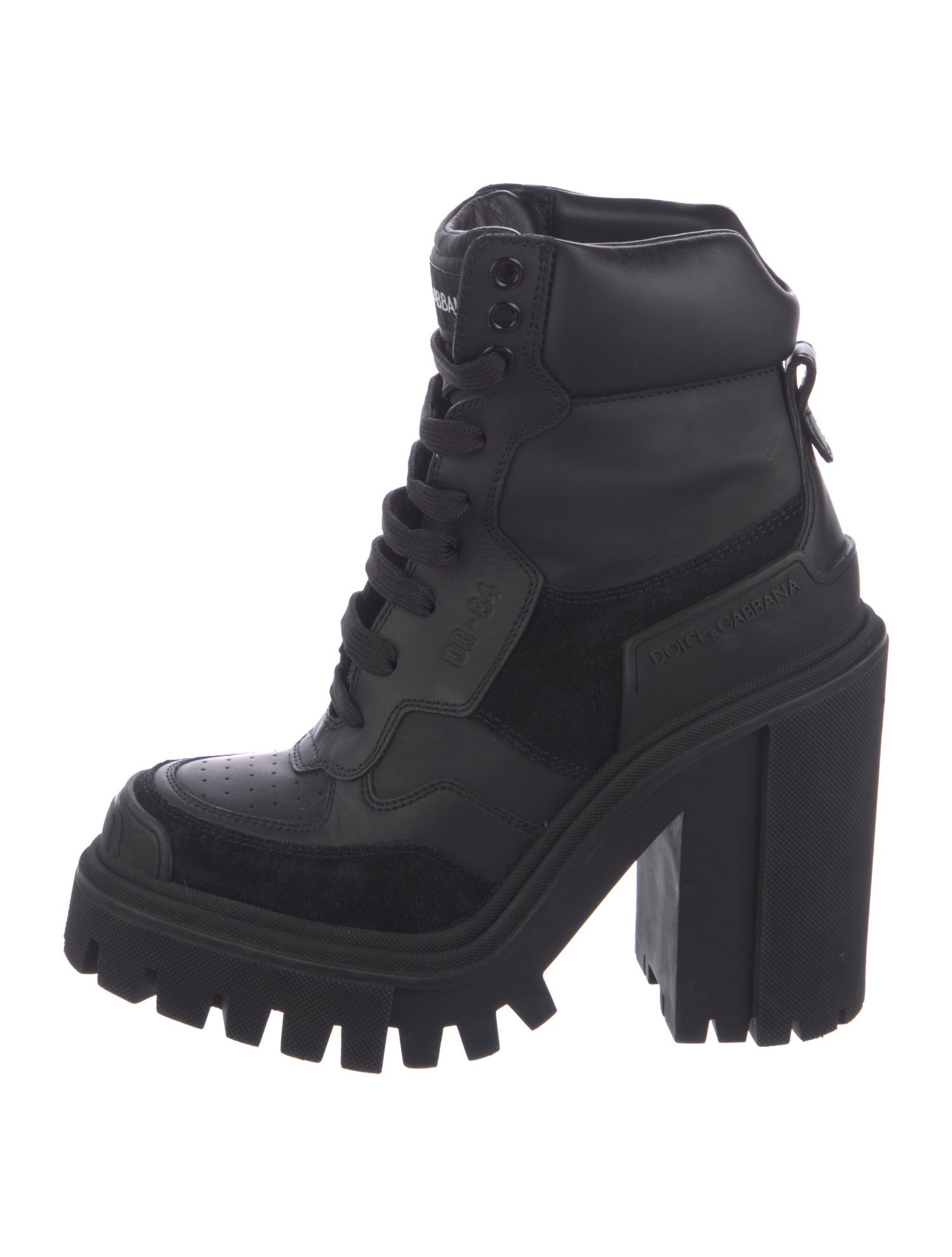 Dolce & Gabbana Leather Combat Boots