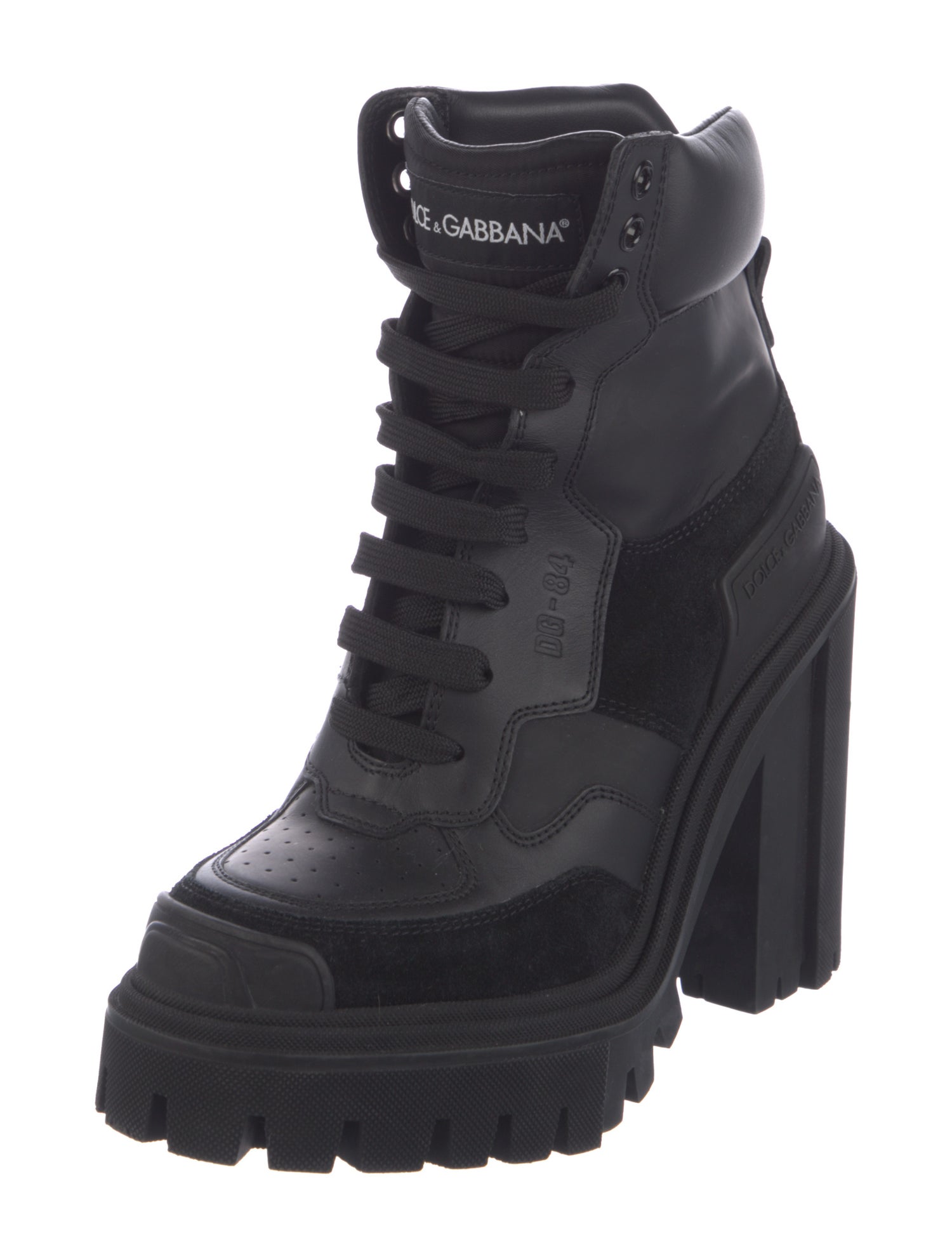 Dolce & Gabbana Leather Combat Boots