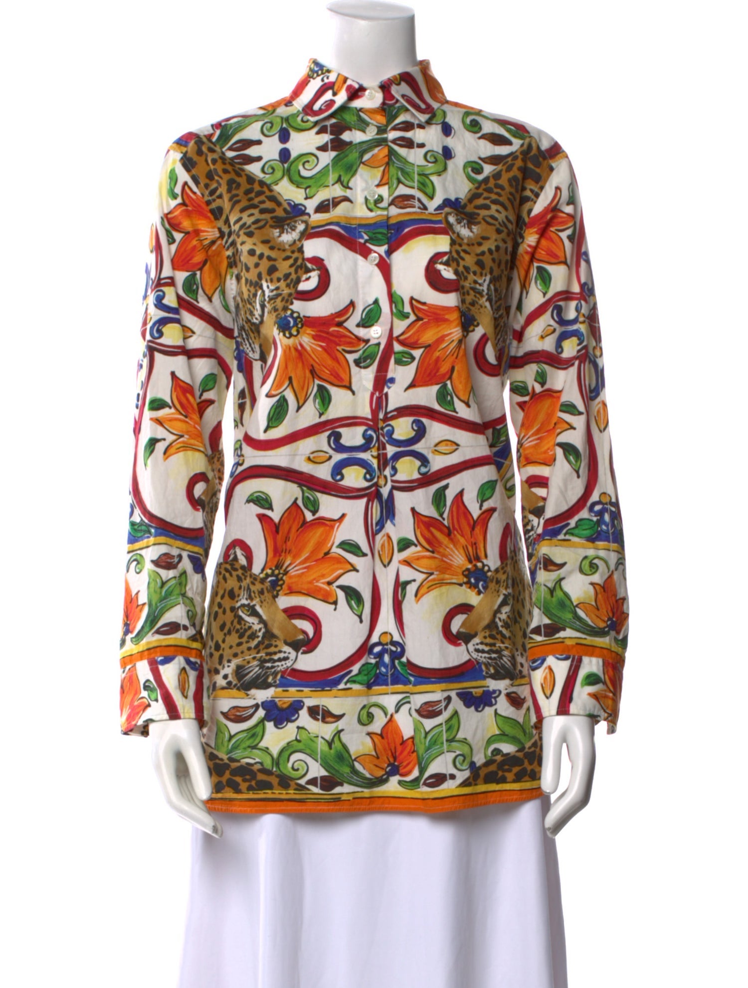 Dolce & Gabbana Printed Mock Neck Tunic