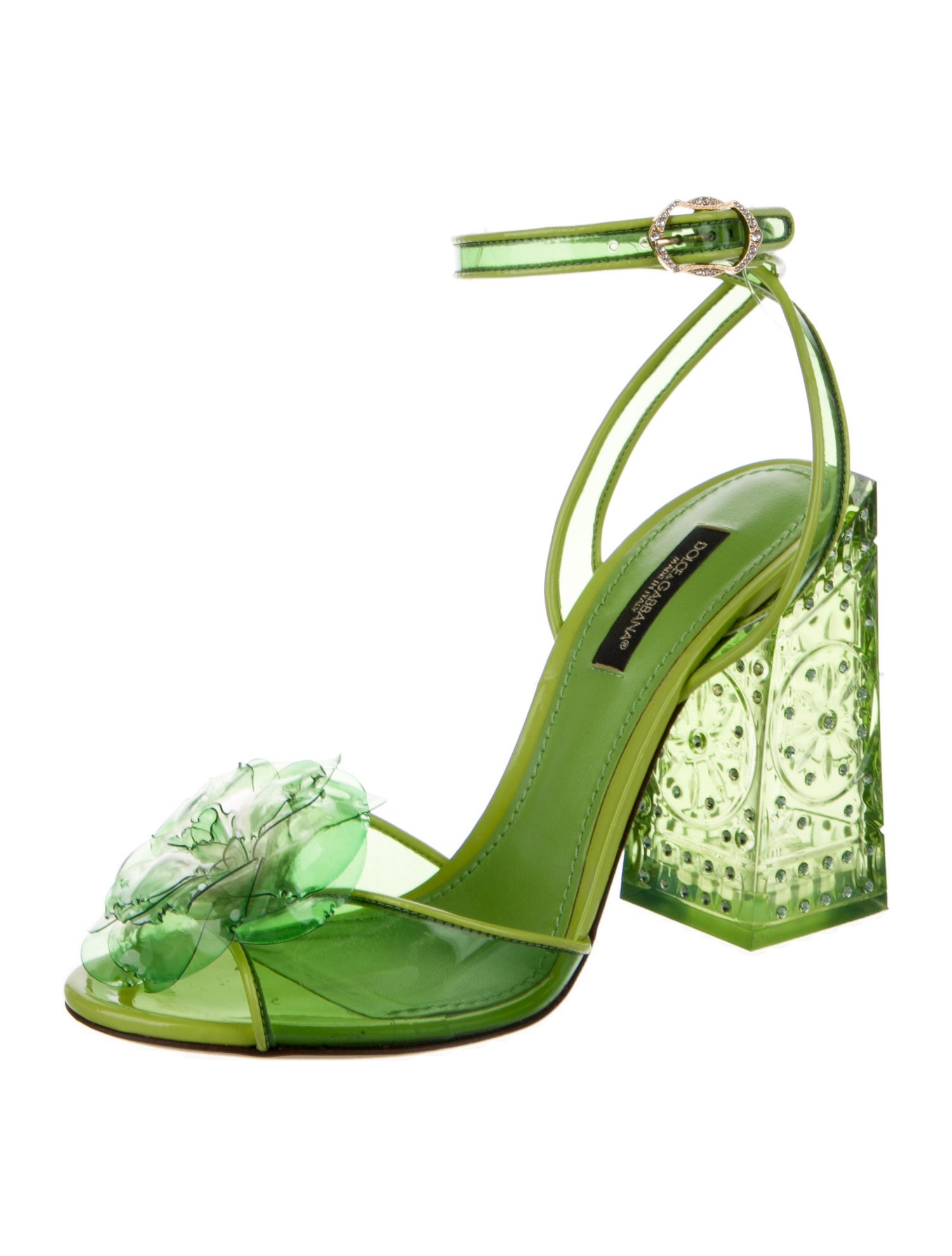 Dolce & Gabbana PVC Crystal Embellishments Sandals