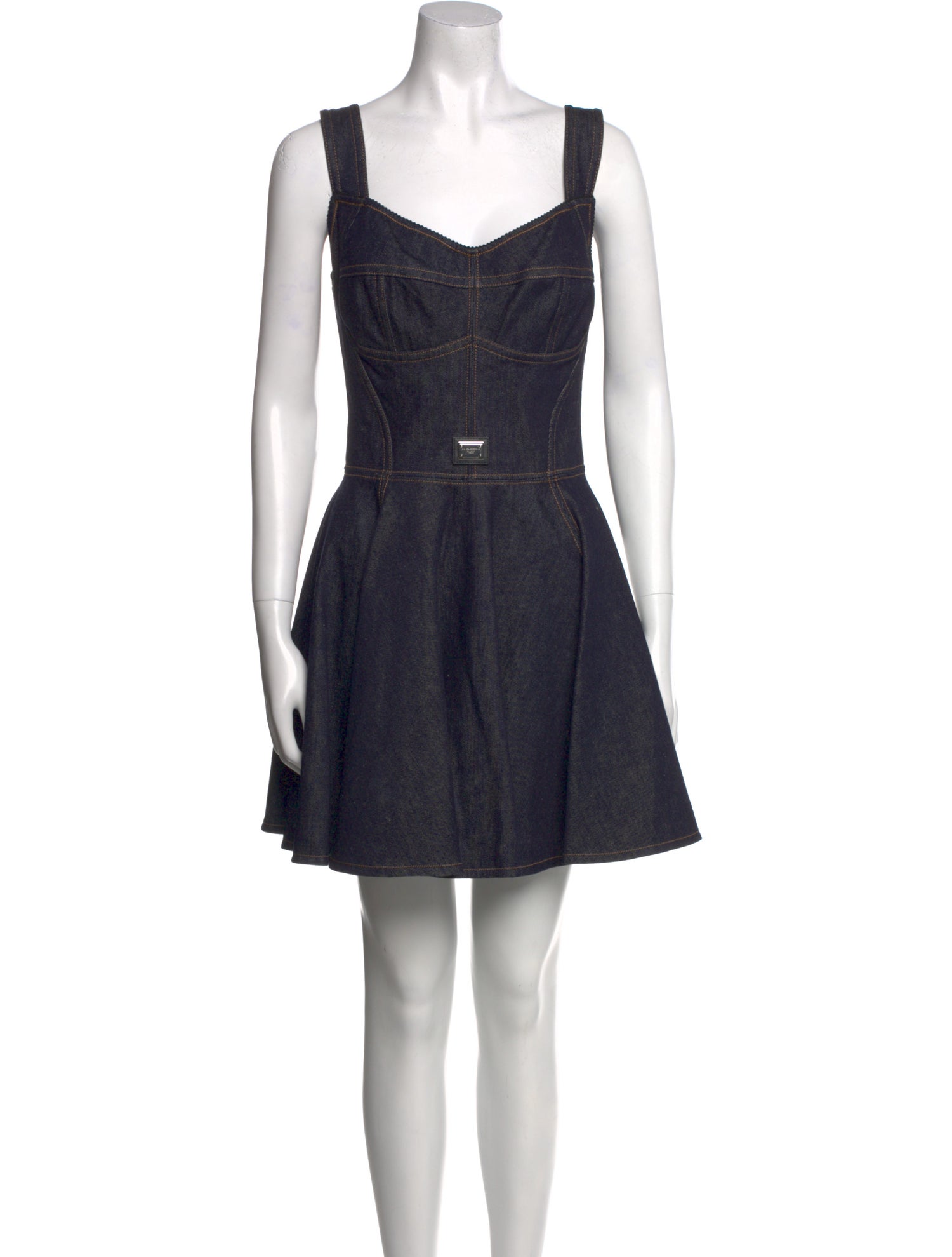 Dolce & Gabbana Square Neckline Mini Dress w/ Tags