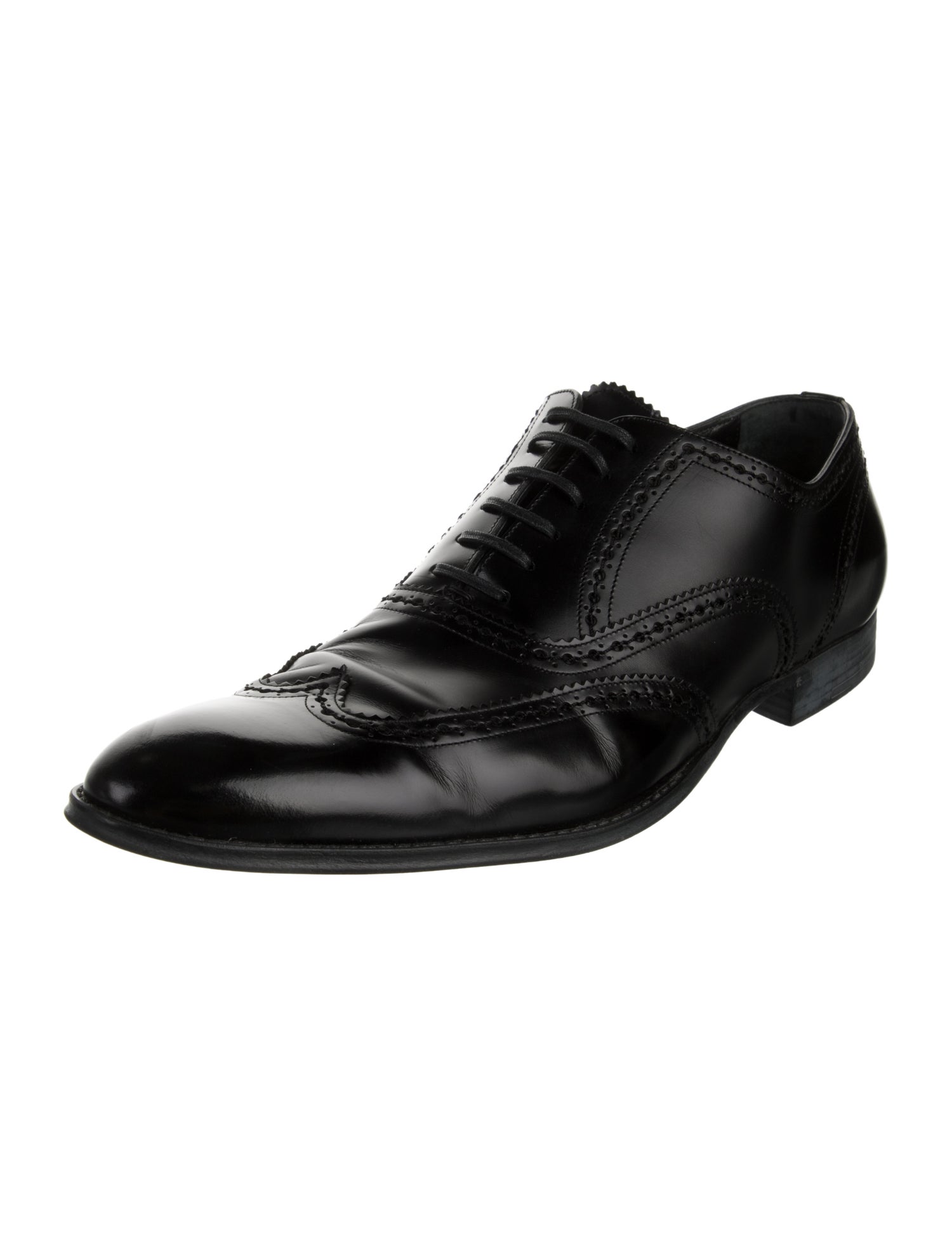 Dolce & Gabbana Leather Scalloped Accent Brogues