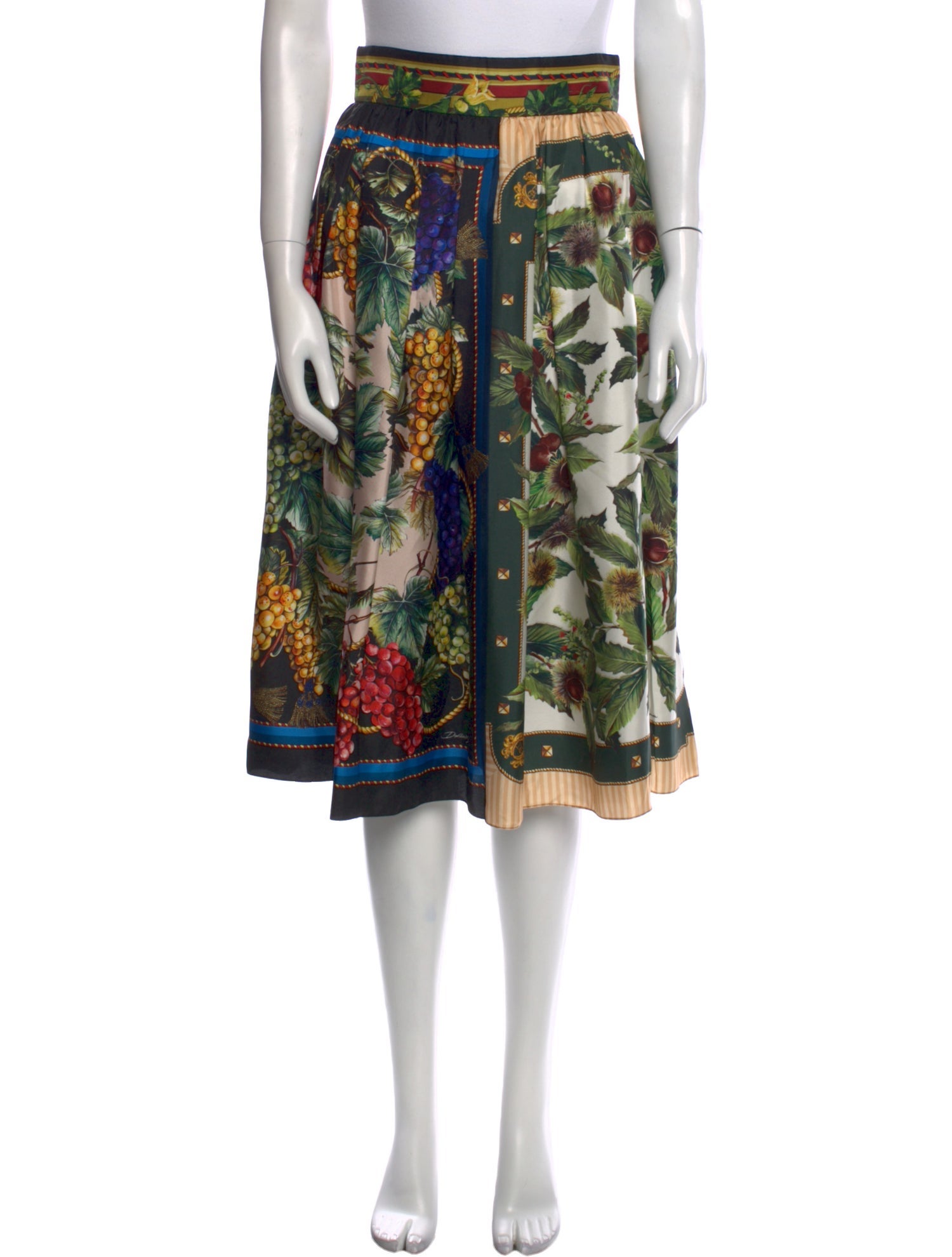 Dolce & Gabbana Silk Knee-Length Skirt
