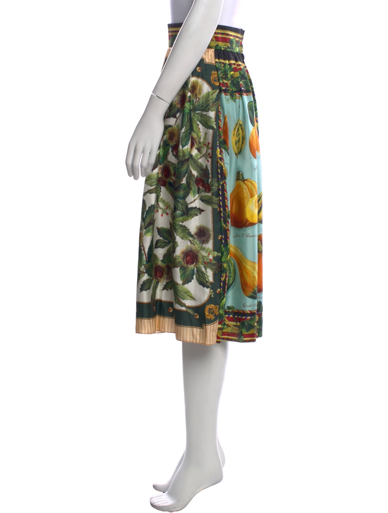 Dolce & Gabbana Silk Knee-Length Skirt
