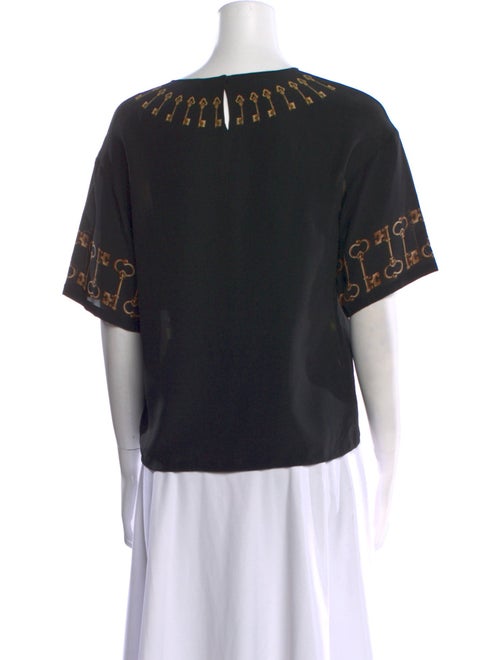 Dolce & Gabbana Silk Printed Crop Top