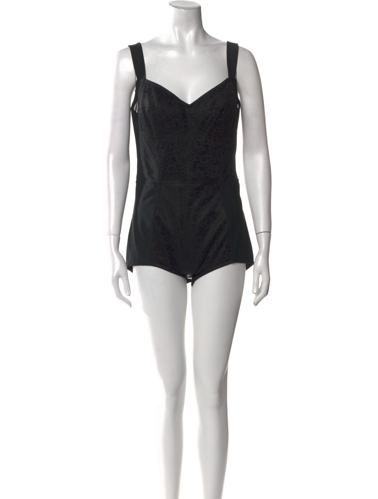 Dolce & Gabbana Nylon Square Neckline Bodysuit