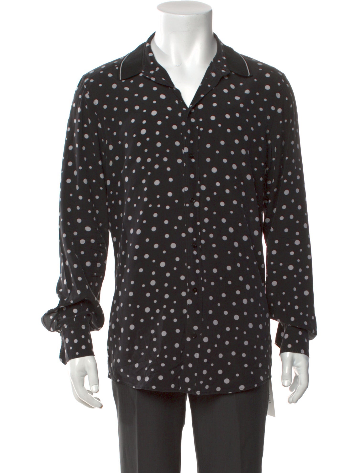 Dolce & Gabbana Silk Polka Dot Print Shirt