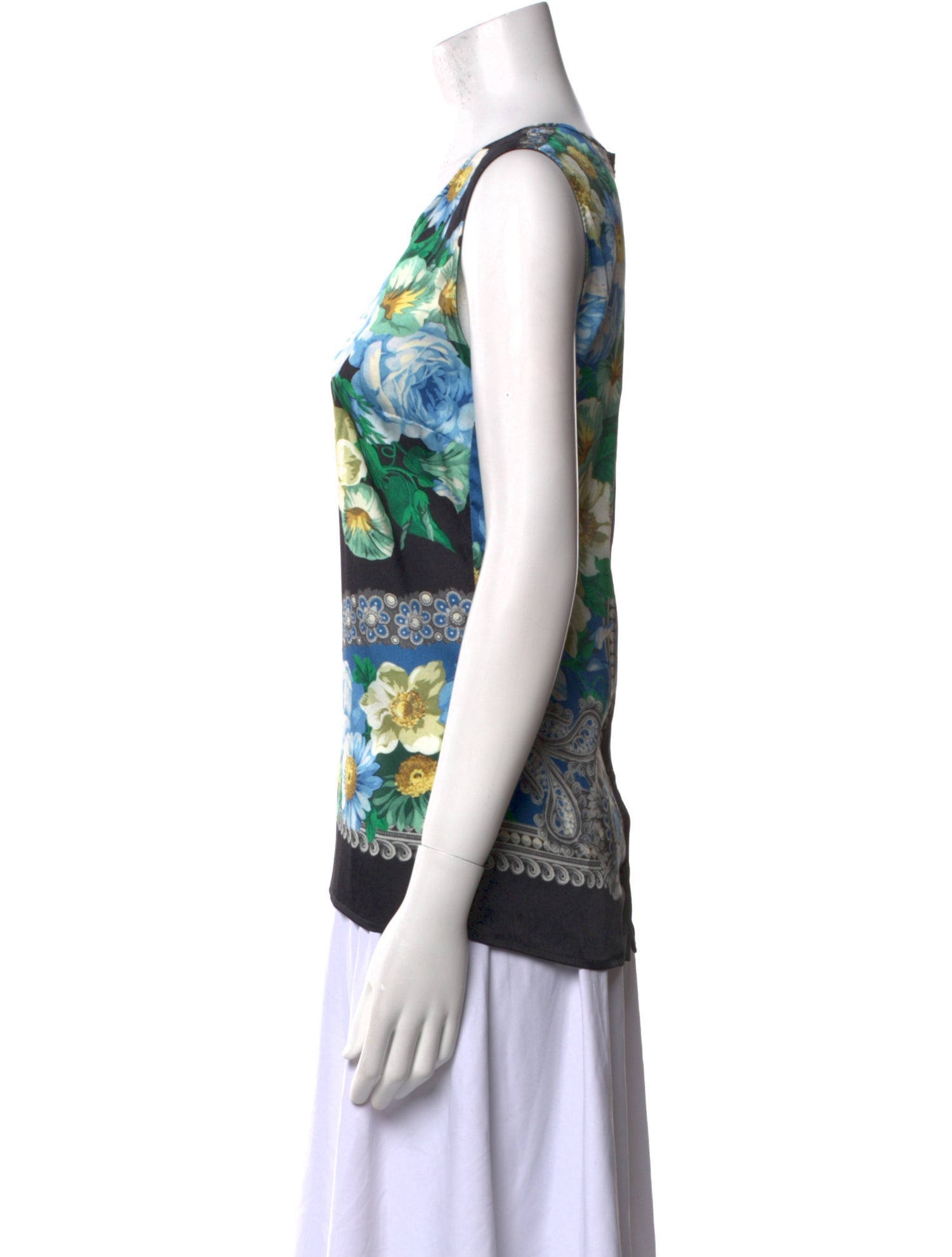 Dolce & Gabbana Silk Floral Print Top