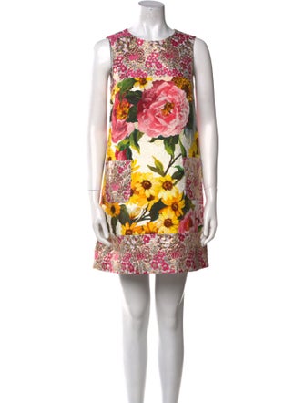 Dolce & Gabbana Floral Print Mini Dress