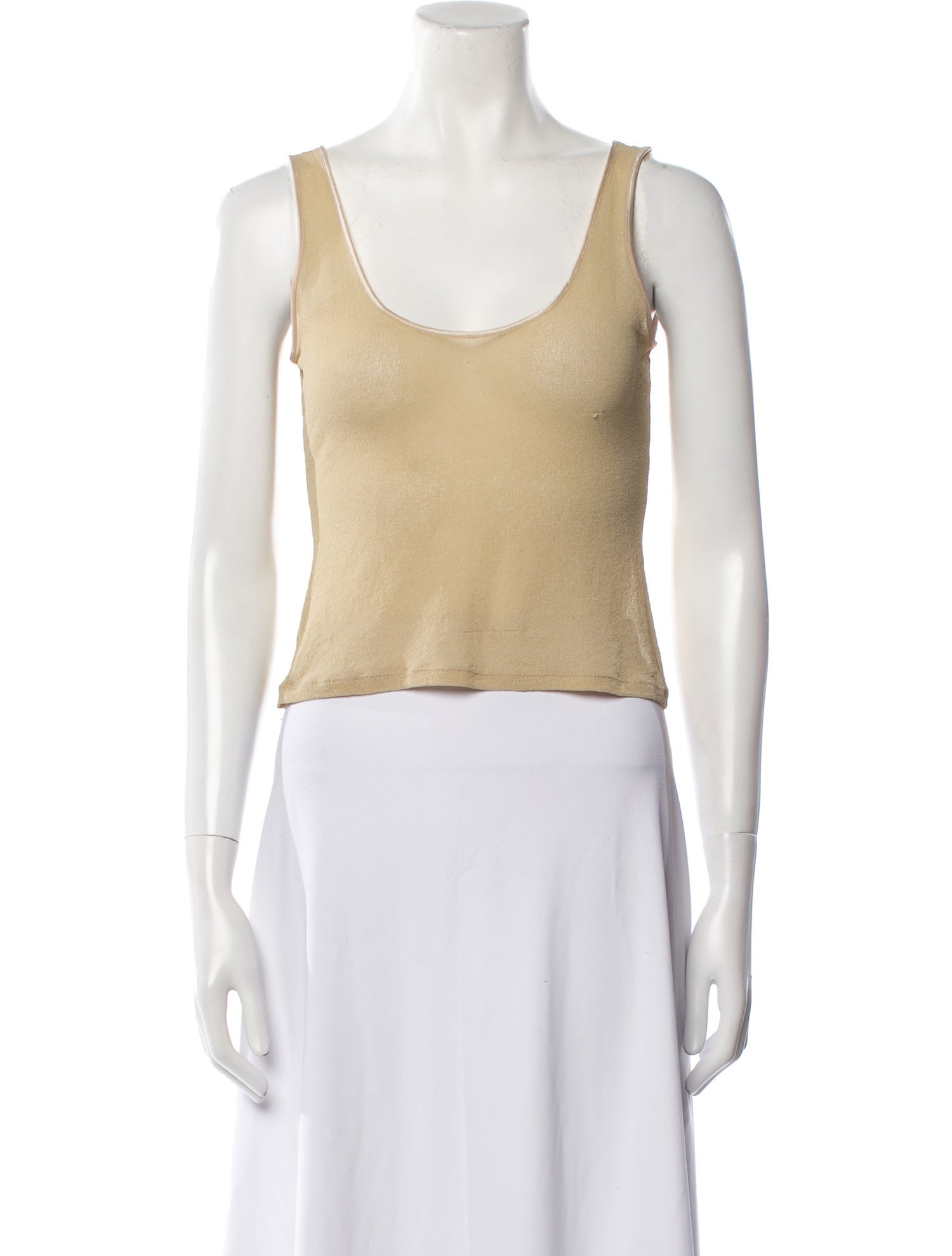 Dolce & Gabbana Scoop Neck Sleeveless Crop Top