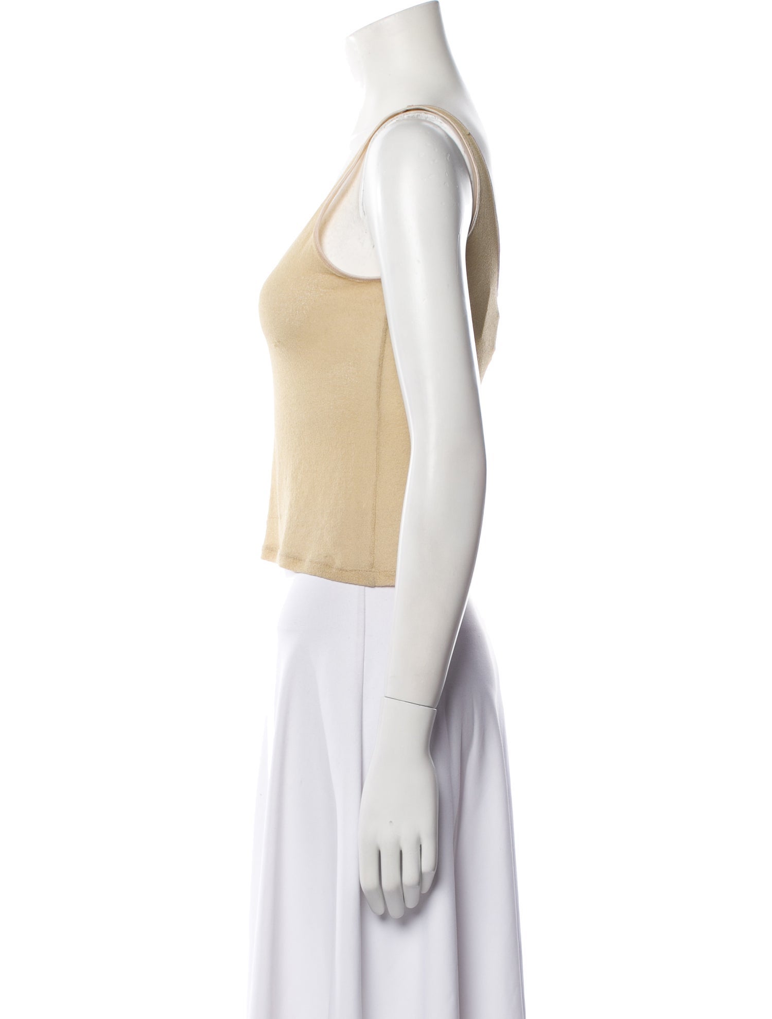 Dolce & Gabbana Scoop Neck Sleeveless Crop Top