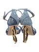 Dolce & Gabbana Denim Distressed Accents Sandals