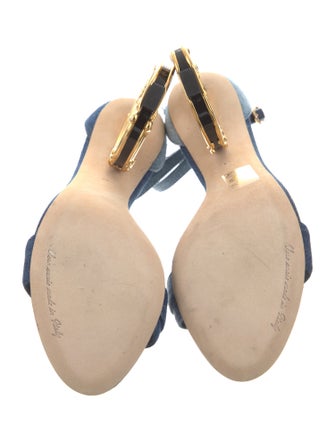 Dolce & Gabbana Denim Distressed Accents Sandals