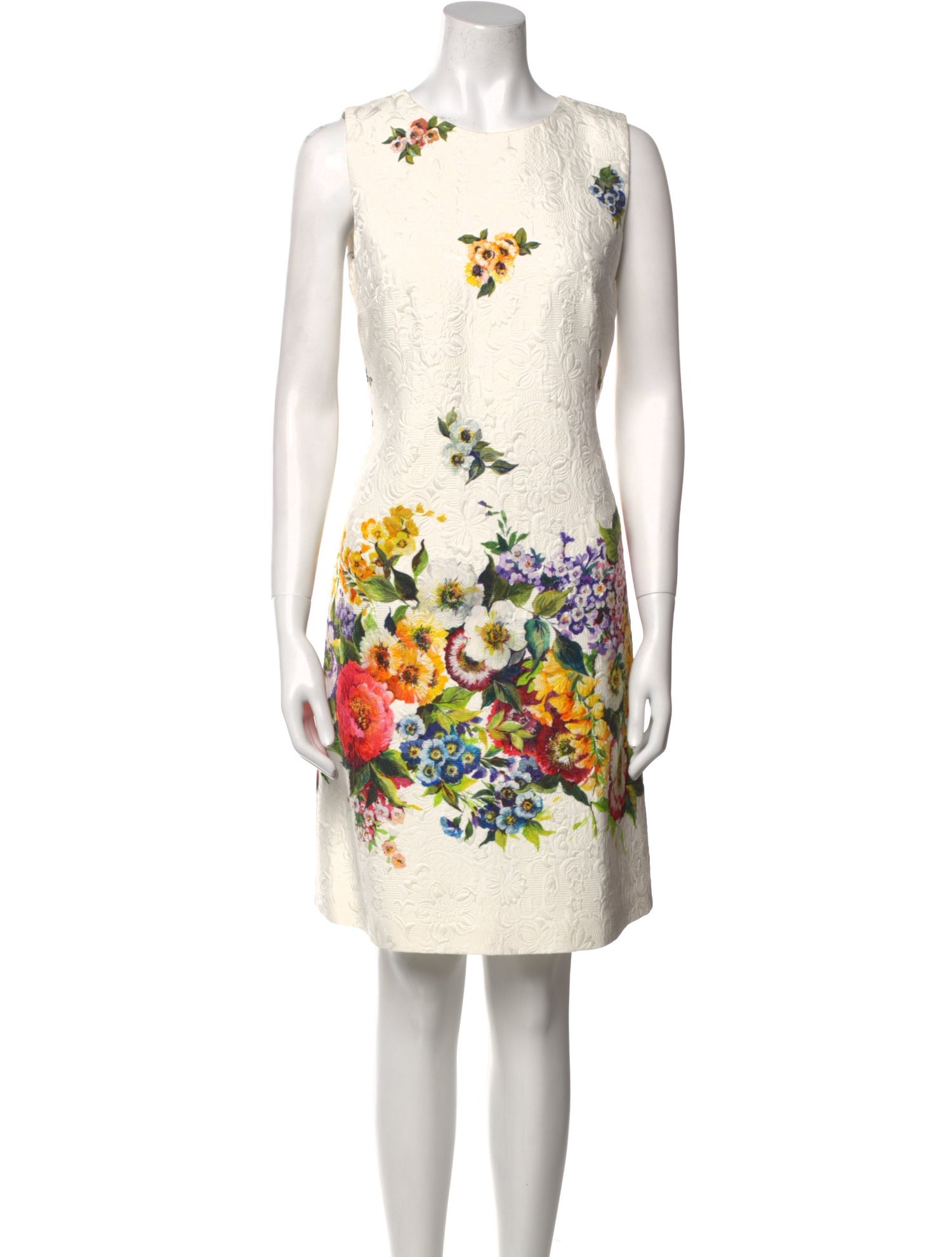 Dolce & Gabbana Floral Print Midi Length Dress
