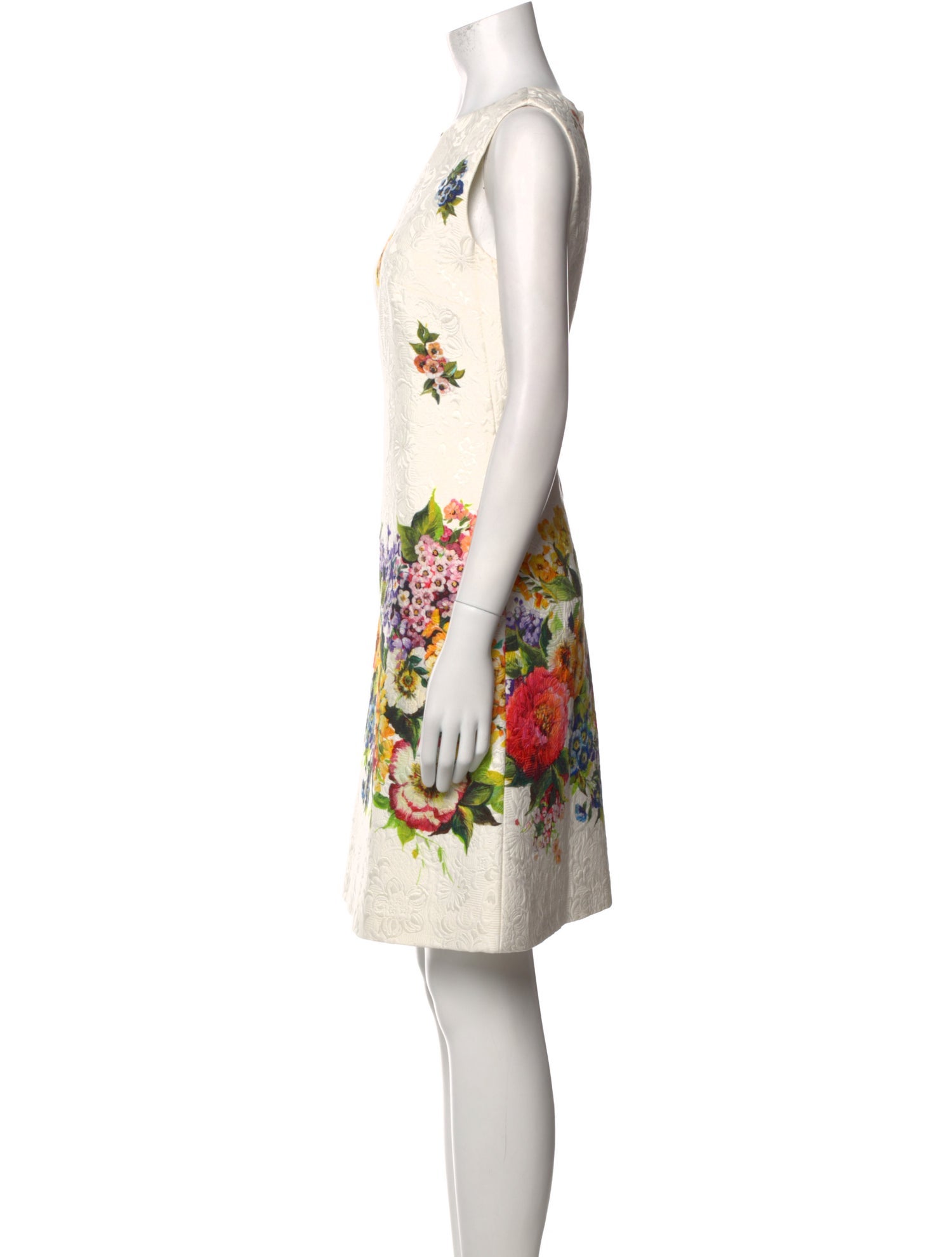 Dolce & Gabbana Floral Print Midi Length Dress