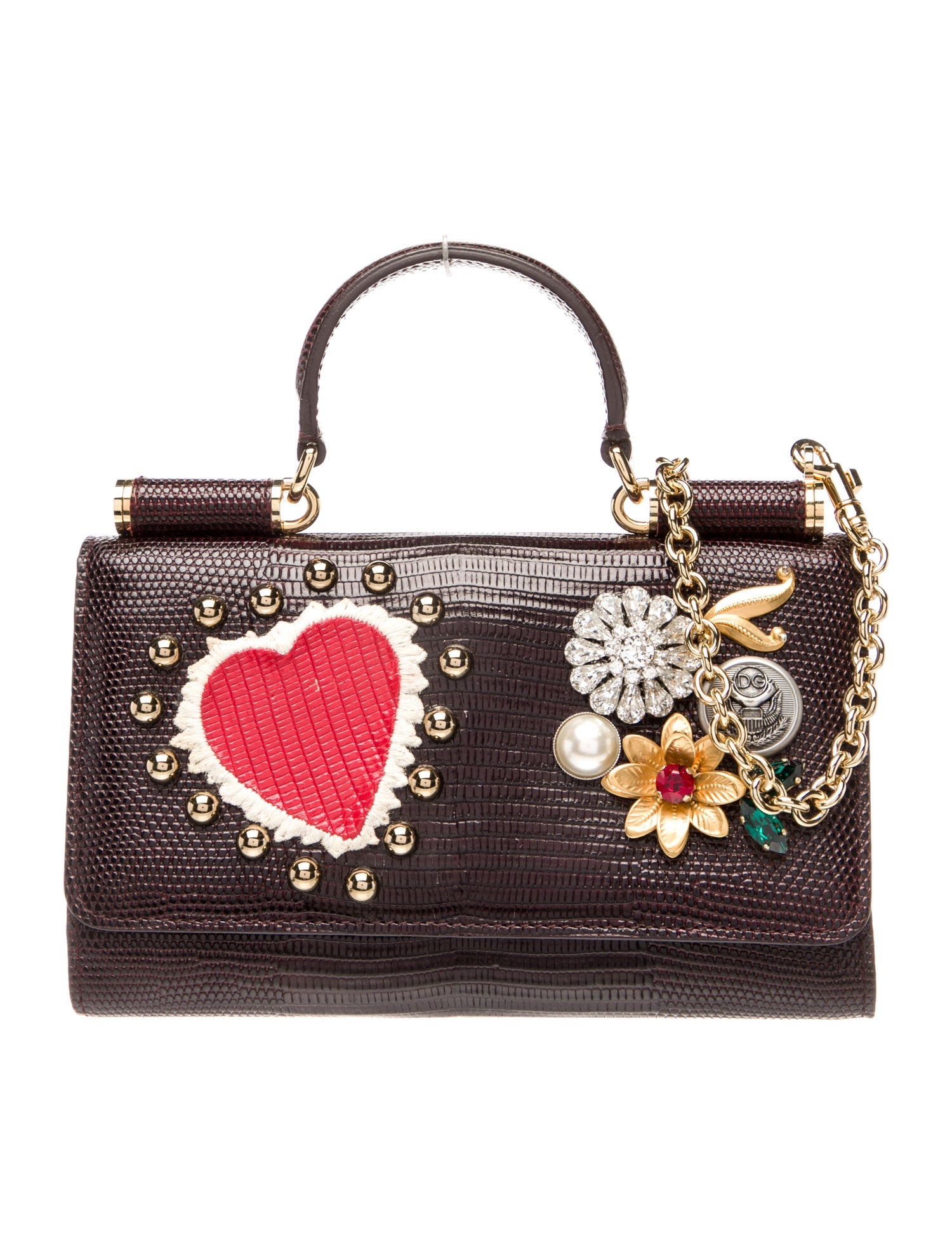 Dolce & Gabbana Lizard Top Handle Bag