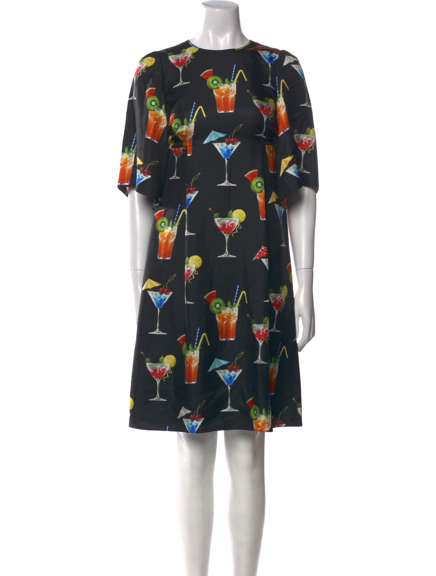 Dolce & Gabbana Silk Knee-Length Dress w/ Tags