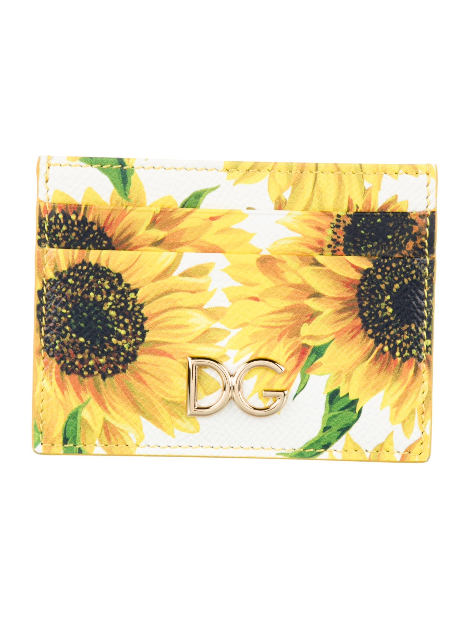 Dolce & Gabbana Leather Printed Card Holder