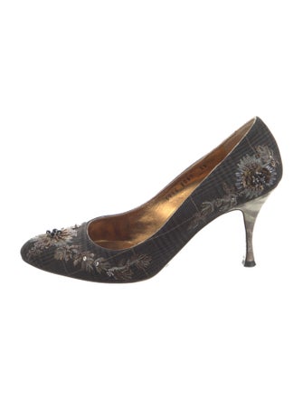 Dolce & Gabbana Printed Sequin Embellishments Pumps