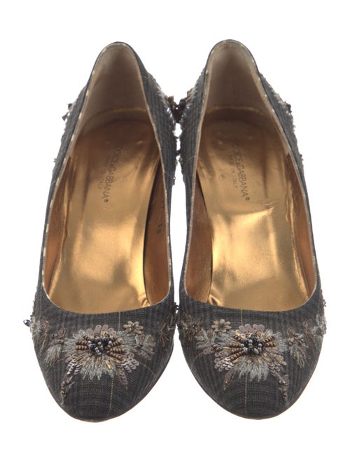 Dolce & Gabbana Printed Sequin Embellishments Pumps