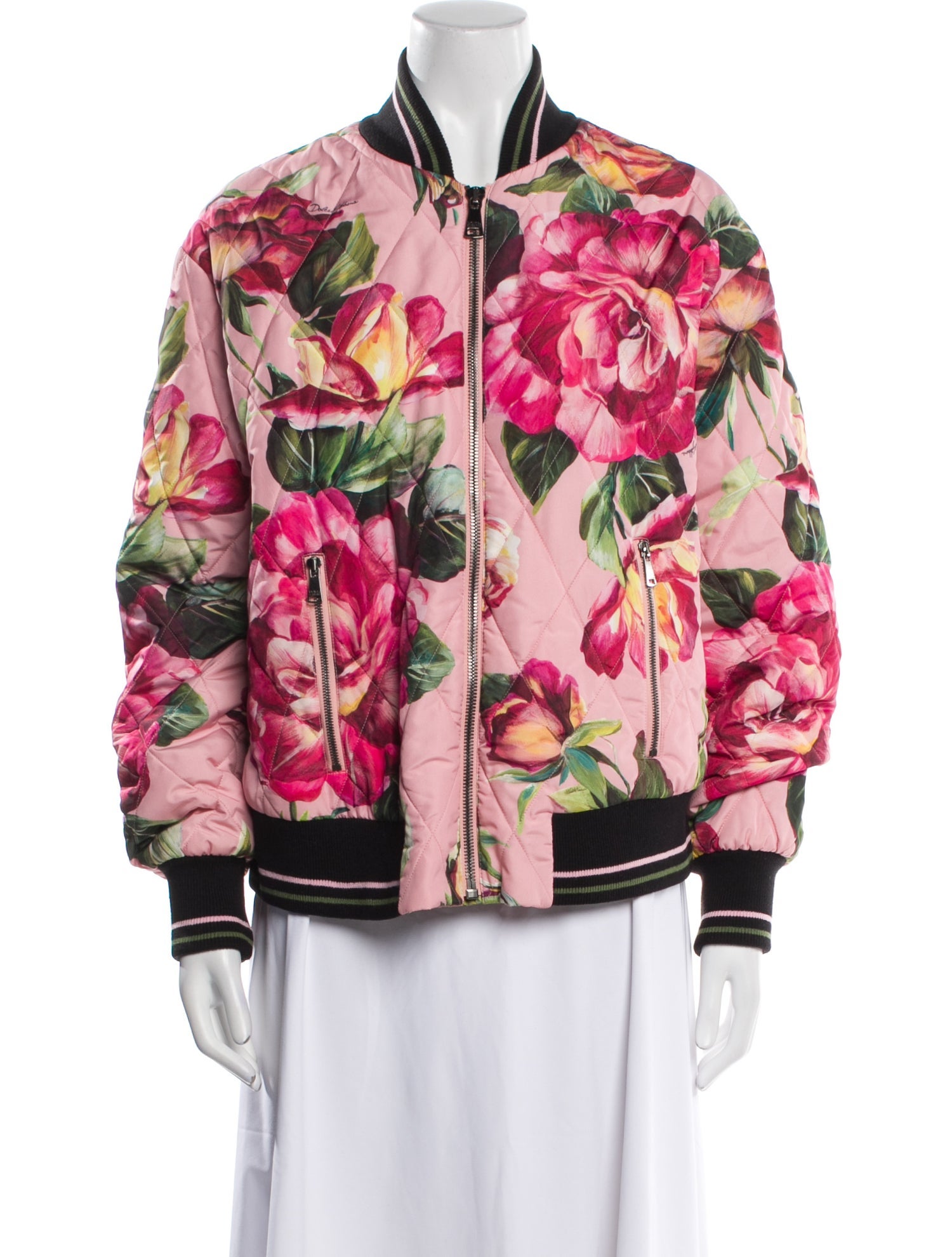 Dolce & Gabbana Floral Print Bomber Jacket