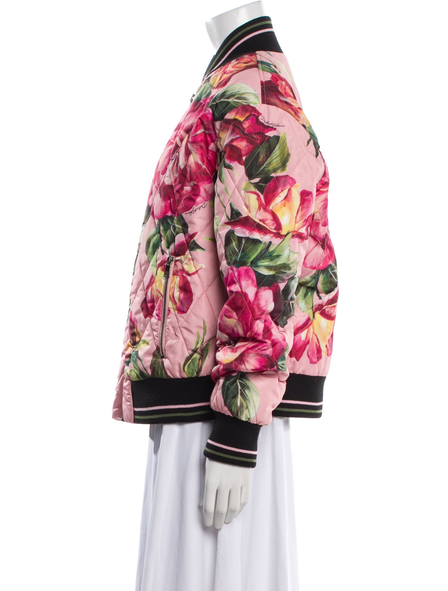 Dolce & Gabbana Floral Print Bomber Jacket