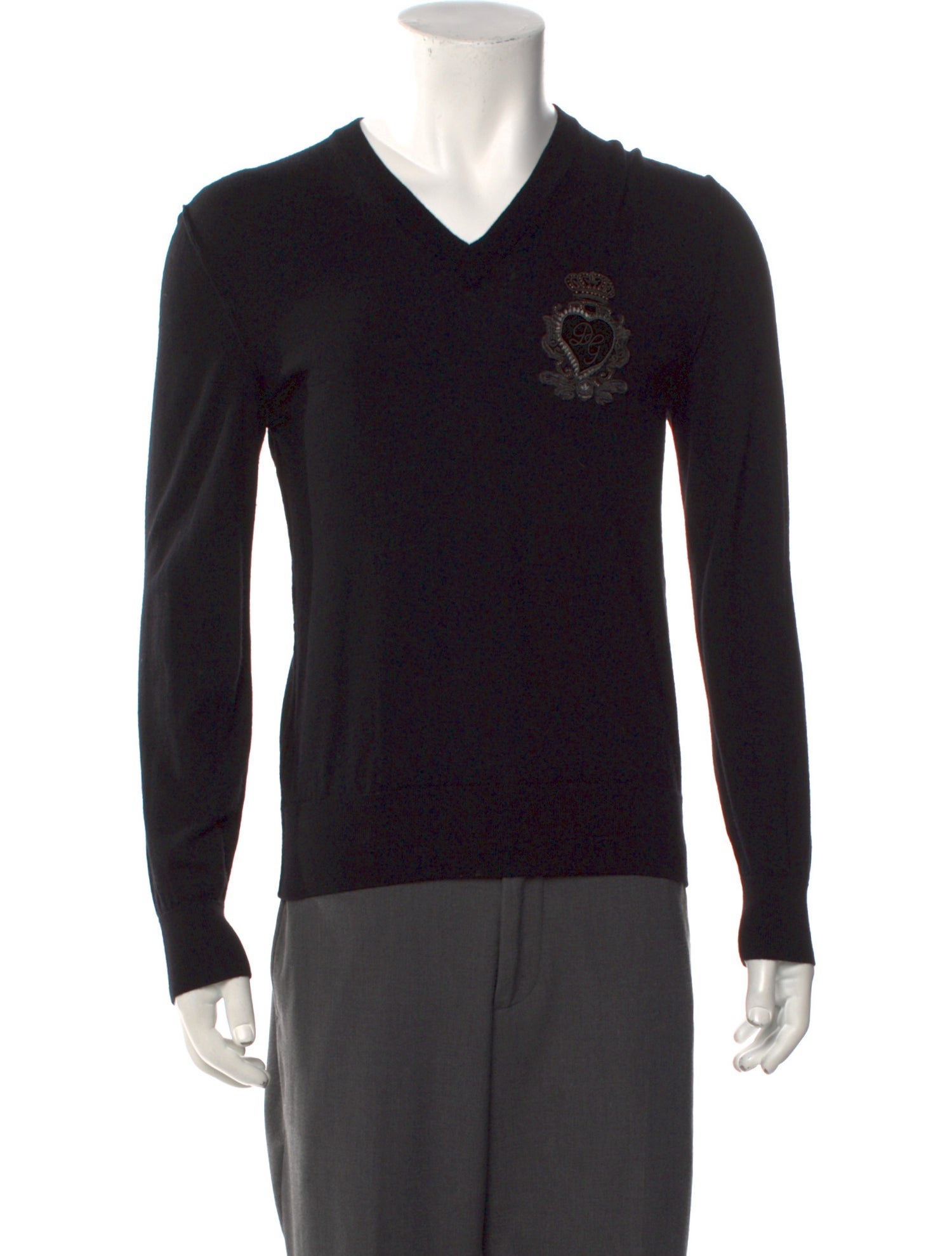 Dolce & Gabbana Virgin Wool V-Neck Pullover