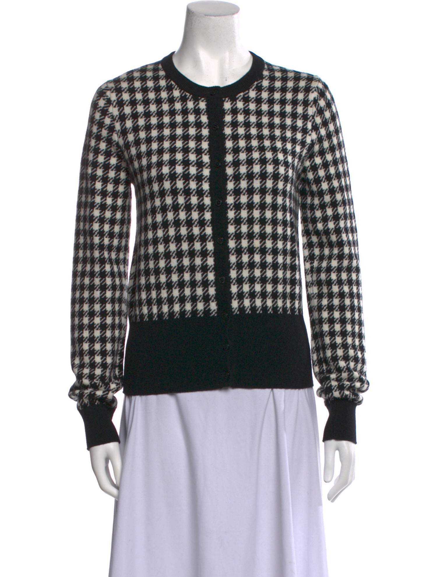 Dolce & Gabbana Cashmere Houndstooth Print Sweater