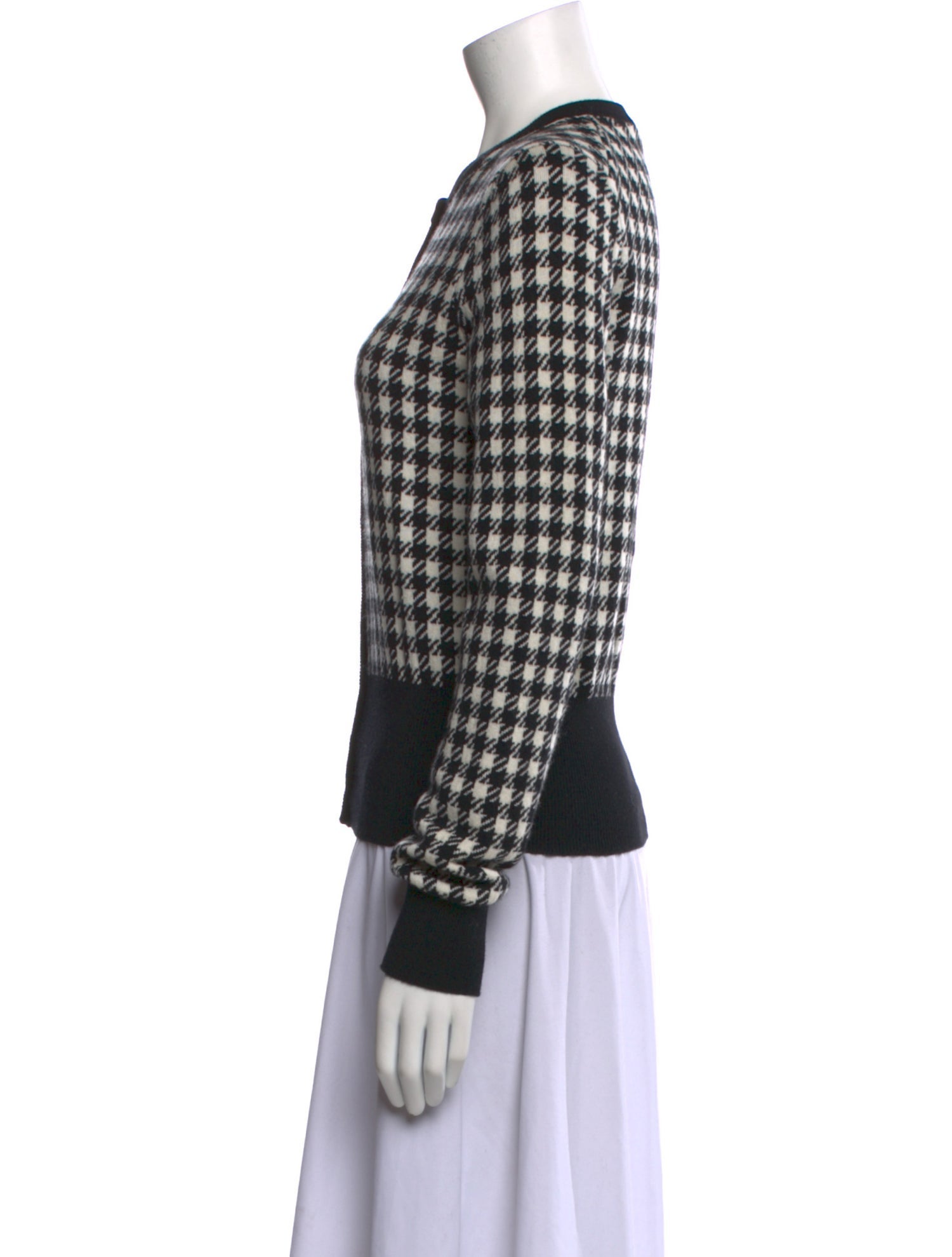 Dolce & Gabbana Cashmere Houndstooth Print Sweater