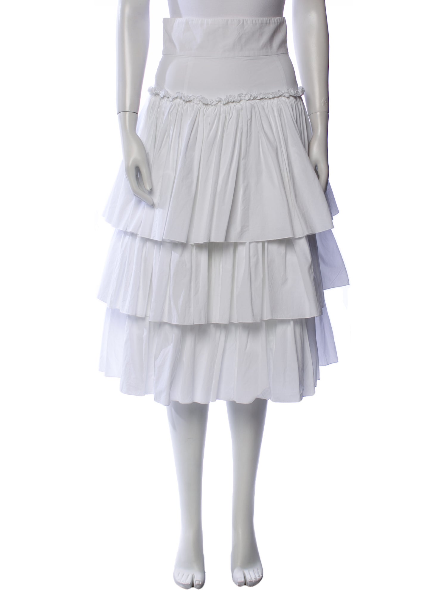 Dolce & Gabbana Ruffle Embellishment Midi Length Skirt