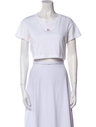 Dolce & Gabbana Crew Neck Short Sleeve Crop Top