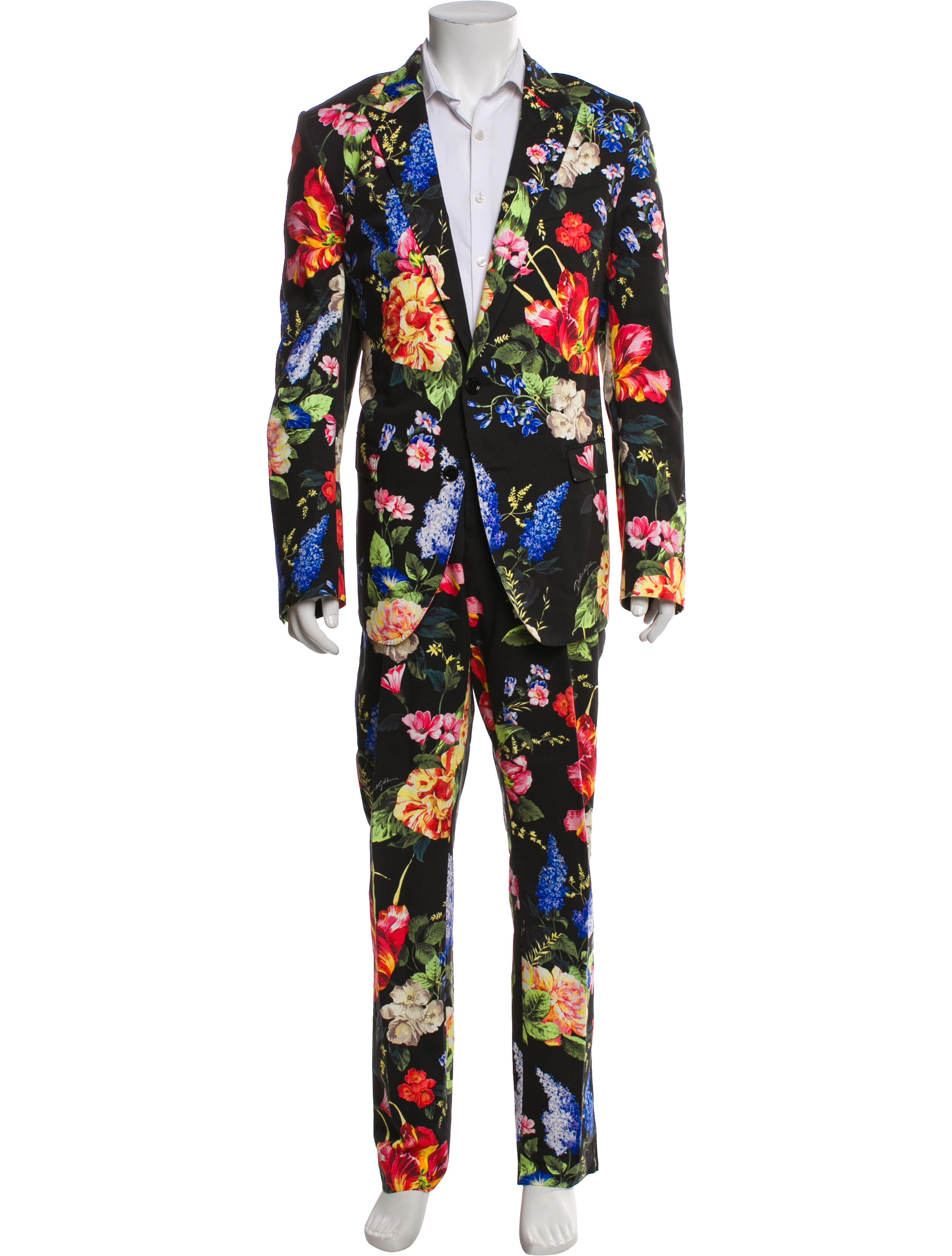 Dolce & Gabbana Floral Print Two-Piece Suit