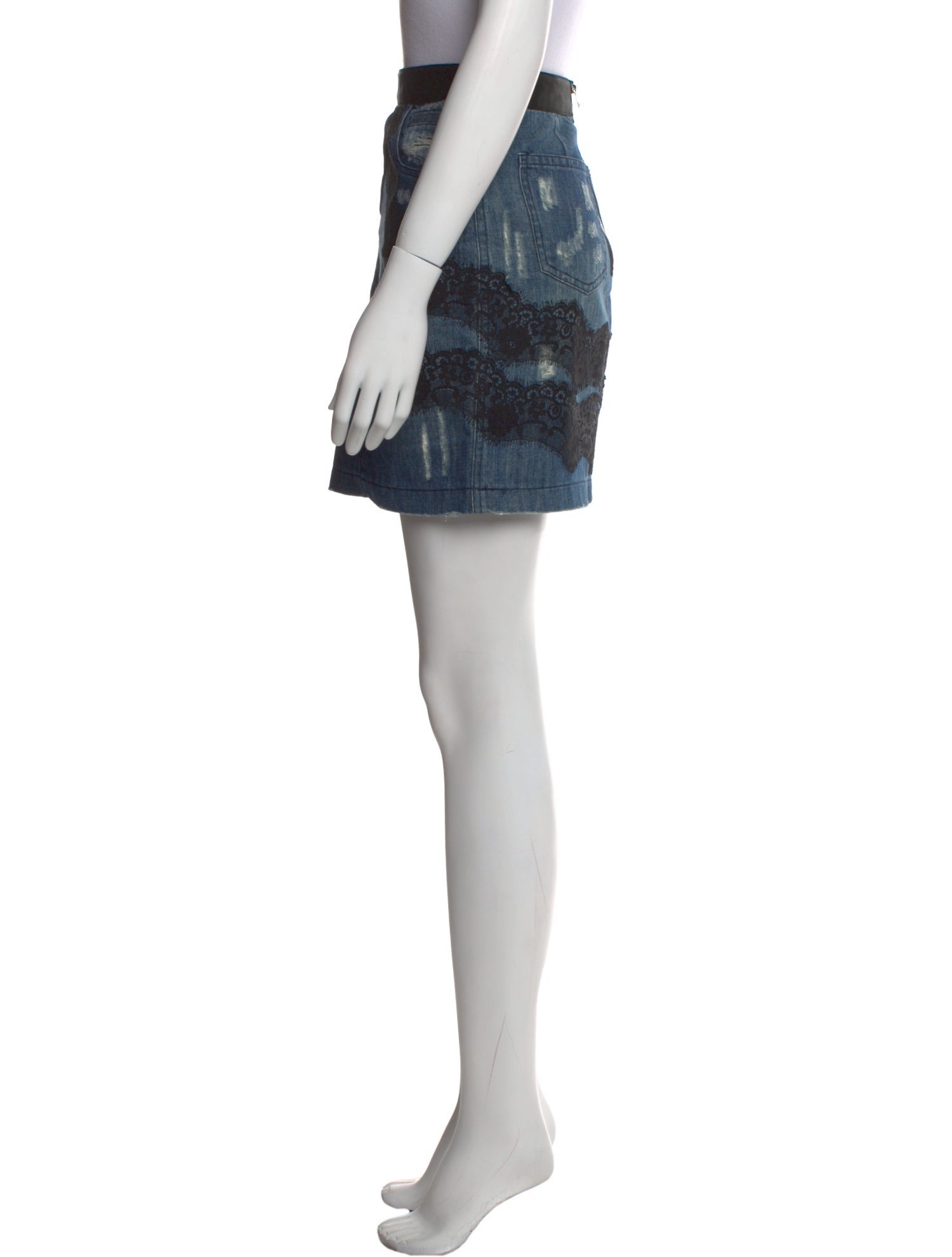 Dolce & Gabbana Distressed Accents Mini Skirt